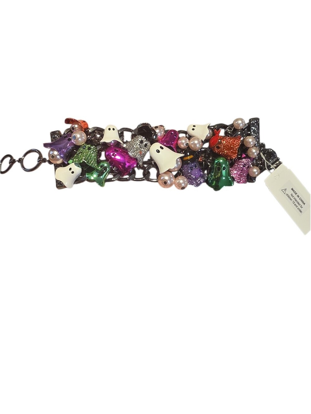 Betsey Johnson Ghosts Charm Toggle Bracelet
